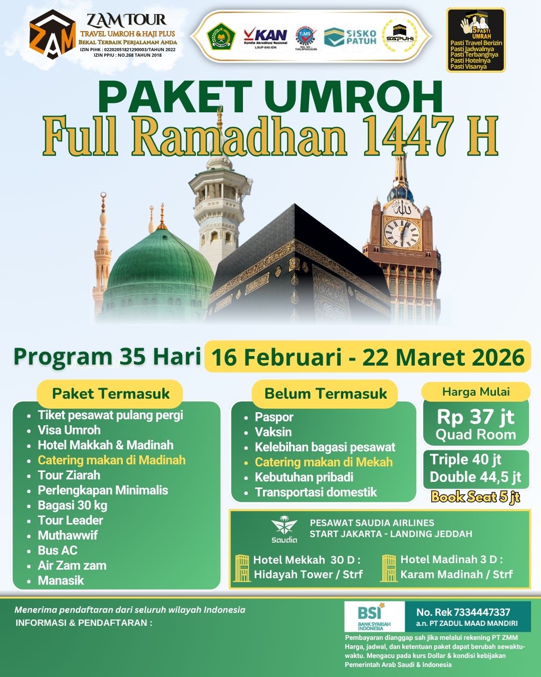 Umroh Full Ramadhan 1447 H